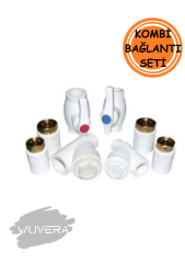 Wuvera Kombi Alt Bağlantı Seti Düz Tip – Kolay Montajlı ve Sızdırmaz Kombi Bağlantı Takımı