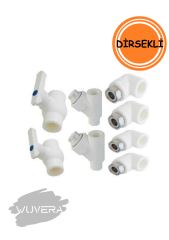 Wuvera Kombi Alt Bağlantı Seti – 8 Parça Plastik Dirsekli Montaj Seti