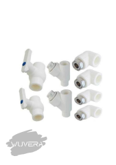 Wuvera Kombi Alt Bağlantı Seti – 8 Parça Plastik Dirsekli Montaj Seti