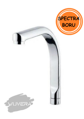 Wuvera Krom Lavabo/Mutfak Bataryası Borusu – Yandan Aplik Borulu, Dayanıklı ve Estetik Tasarım UZUN TİP