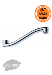 Wuvera Duvara Monte Alt Çıkışlı Evye Batarya Borusu – Aplik Model, Paslanmaz Gövde