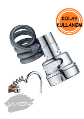 Wuvera 3 Fonksiyonlu Krom Musluk Başlığı – Uzayabilir Hortumlu, Döner Başlıklı Su Tasarruflu Başlık