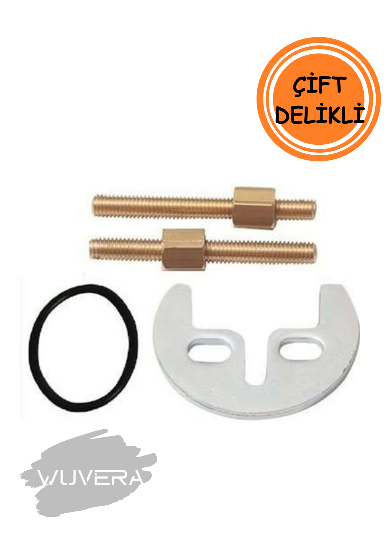 Wuvera Çiftli Ay Musluk Bağlantı Takımı – Paslanmaz, Dayanıklı, Sızdırmaz Montaj Elemanı