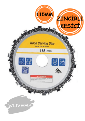 Wuvera 115 mm Zincirli Ağaç Kesme Testere Diski – Taşlamalara Uygun, Güçlü ve Pratik Kesici Disk