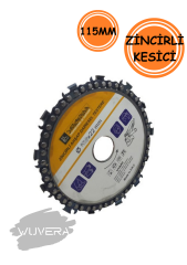 Wuvera 115 mm Zincirli Ağaç Kesme Testere Diski – Taşlamalara Uygun, Güçlü ve Pratik Kesici Disk