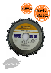 Wuvera 115 mm Zincirli Ağaç Kesme Testere Diski – Taşlamalara Uygun, Güçlü ve Pratik Kesici Disk