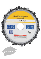 Wuvera 115 mm Zincirli Ağaç Kesme Testere Diski – Taşlamalara Uygun, Güçlü ve Pratik Kesici Disk