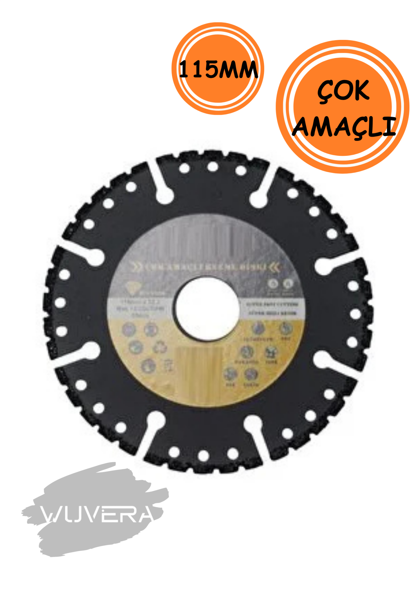Wuvera Çok Amaçlı 115 mm Kesici Disk – Metalden Plastiğe Geniş Yüzeyler İçin Keskin ve Dayanıklı Kesim Diski