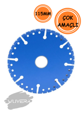 Wuvera Çok Amaçlı 115 mm Kesici Disk – Metalden Plastiğe Geniş Yüzeyler İçin Keskin ve Dayanıklı Kesim Diski