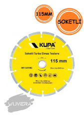 Wuvera 115 mm Elmas Kesici Disk – Beton, Mermer, Granit ve Taş Kesimi İçin Dayanıklı Kesme Taşı