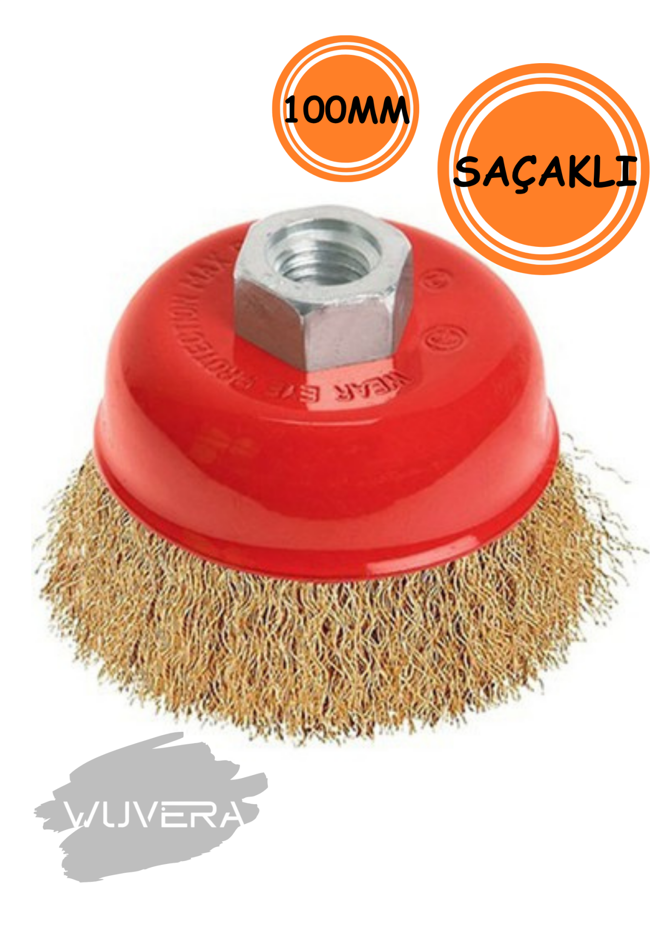 Wuvera 100 mm Saçaklı Çanak Fırça – Metal Temizlik ve Zımpara İşlerinde Yüksek Performans