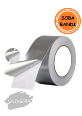 Wuvera 5 Metre Alüminyum Folyo Bant – Alev Almayan, Güçlü Yapışkanlı İzole Bant