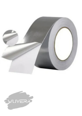 Wuvera 5 Metre Alüminyum Folyo Bant – Alev Almayan, Güçlü Yapışkanlı İzole Bant
