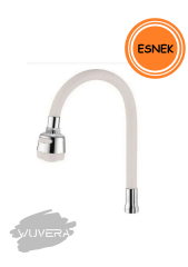 WUVERA Renkli Esnek Kıvrılabilir Kubar Boru Beyaz Renk