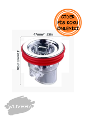 WUVERA Anti Koku Önleyici - Duş Yer Sifonu Geri Akış Önleyici - Gider Pis Koku Önceliyici - Böcek Önleyici