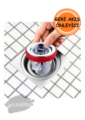 WUVERA Anti Koku Önleyici - Duş Yer Sifonu Geri Akış Önleyici - Gider Pis Koku Önceliyici - Böcek Önleyici