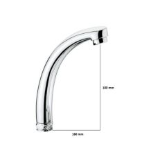 WUVERA Kuğu Mix Lavabo Batarya Borusu (yedek Boru Standart) Uzun Tip