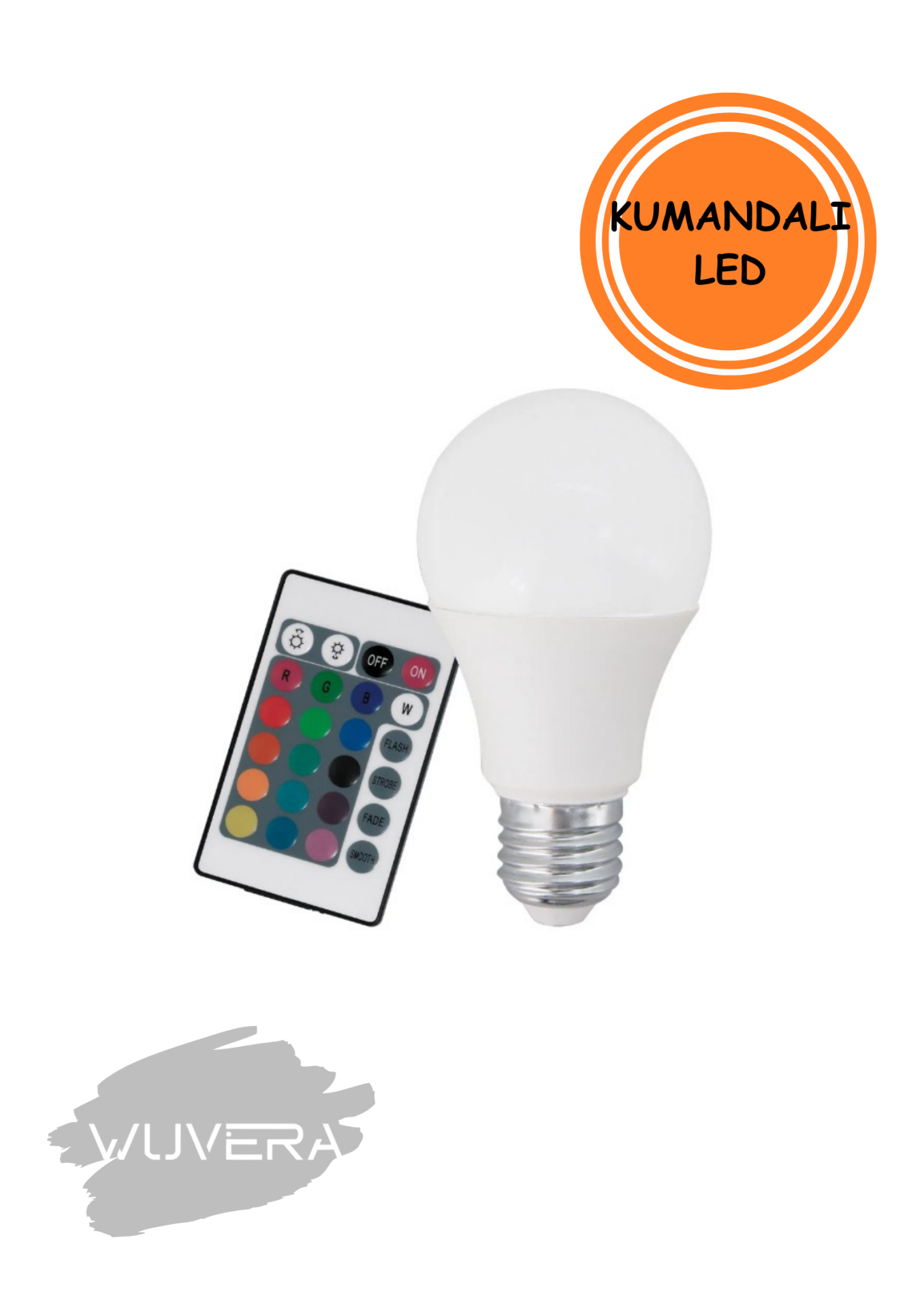 Wuvera RGB Kumandalı LED Ampul – Çok Renkli, Kısılabilir ve Enerji Tasarruflu!