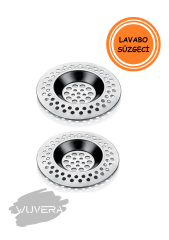 Wuvera Paslanmaz Çelik Lavabo Gider Süzgeci – 2'li Set