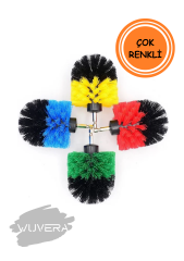 Wuvera Matkap Ucuna Takılan Temizlik Fırça Seti – 3 Parça Fırça Başlık ile Derinlemesine Temizlik